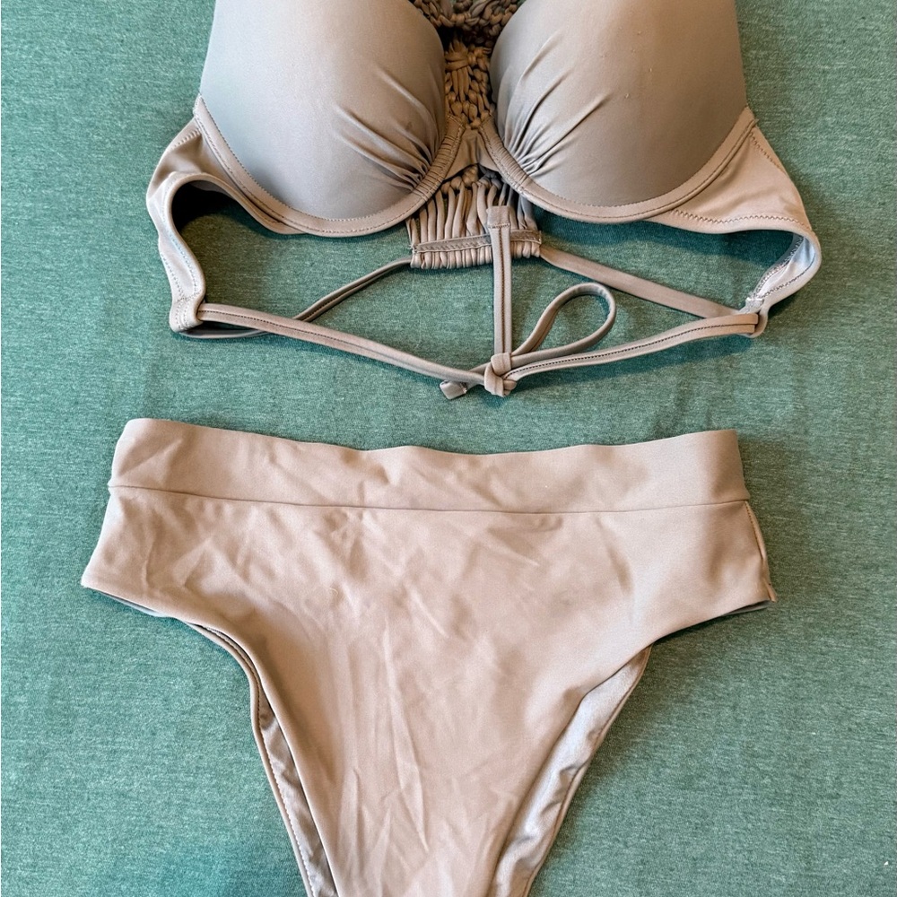 Aerie Soft Green color Bikini Set